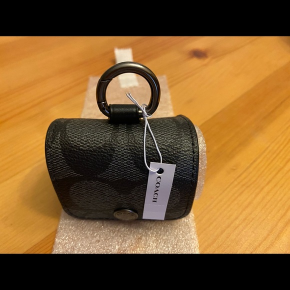 NWT Coach Wireless Earbud Case-Charcoal/Grey - Picture 2 of 14